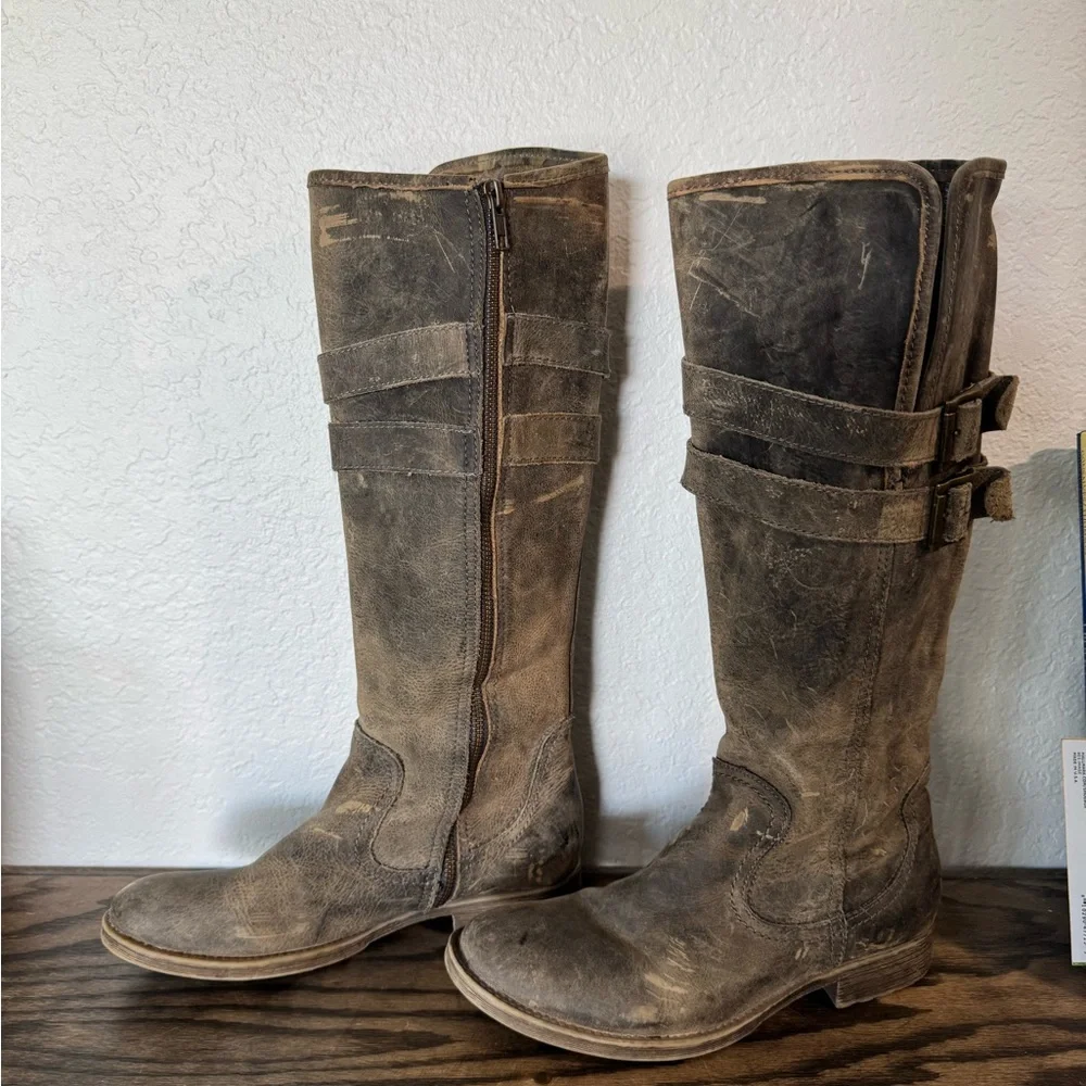 BEDSTU Distressed “Date” Leather Boots - Picture 2 of 6